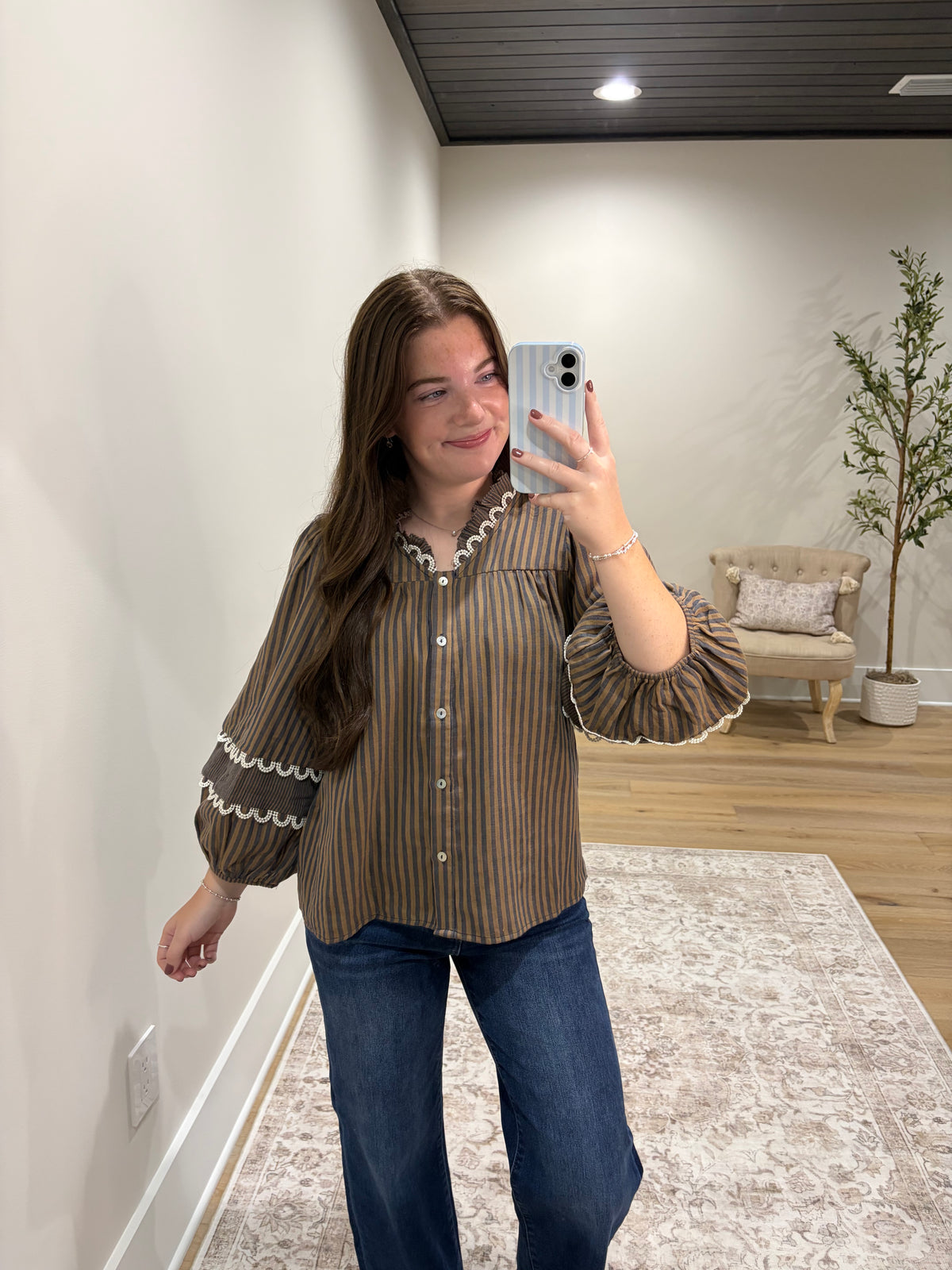Laced In Stripes Top