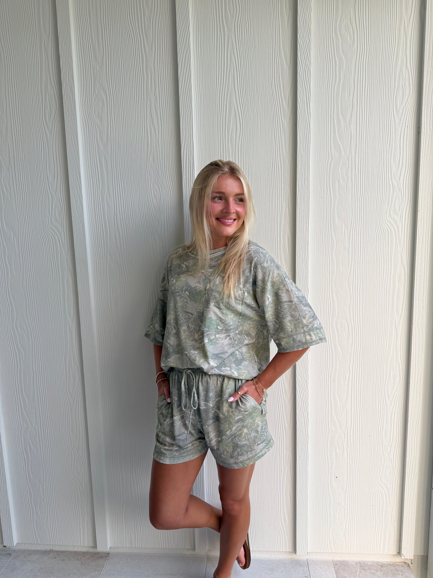 Oak & Olive Camo Two-Piece Set