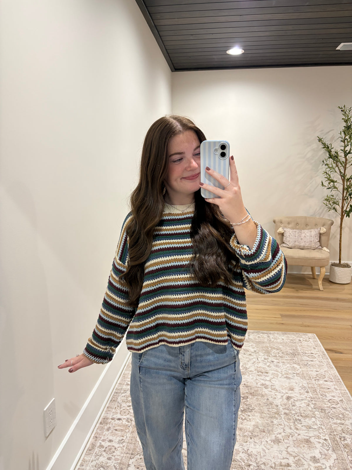 The Everly Knit Sweater - Autumn Multi