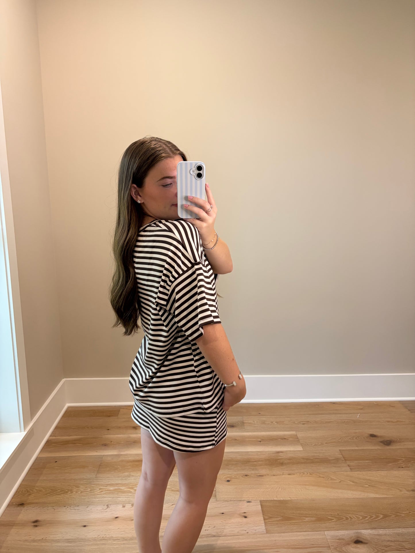 The Maisie Skort Set - Brown/White