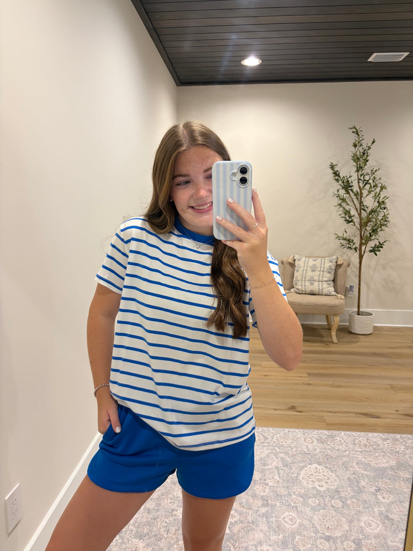 The Striped Cloud Nine Set - Ocean Blue