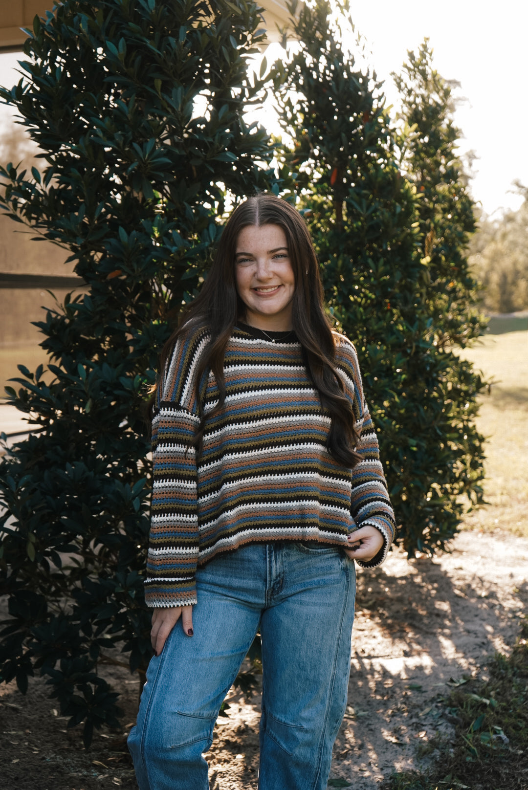 The Everly Knit Sweater - Woodland Multi