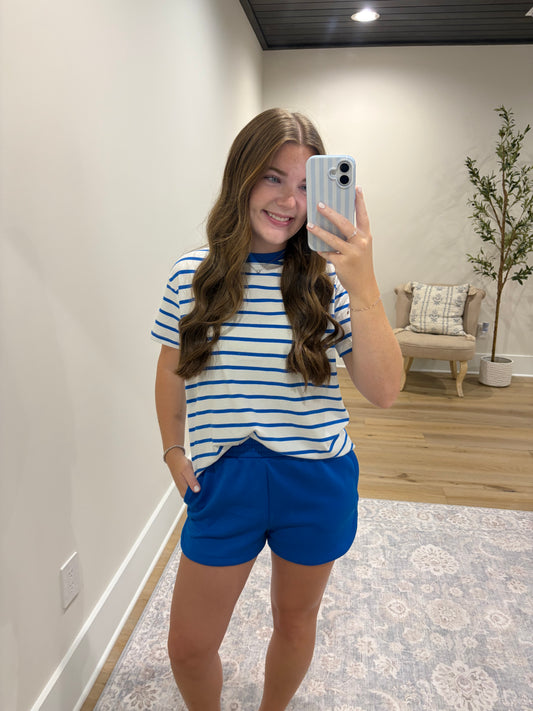 The Striped Cloud Nine Set - Ocean Blue