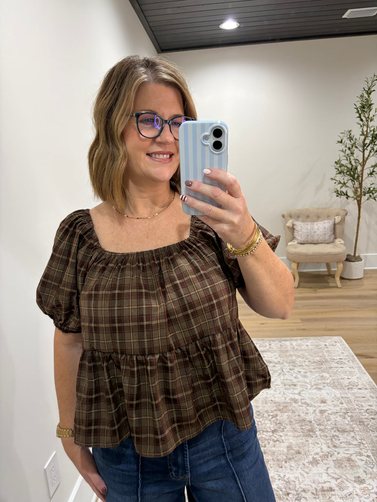 The Annabelle Plaid Top