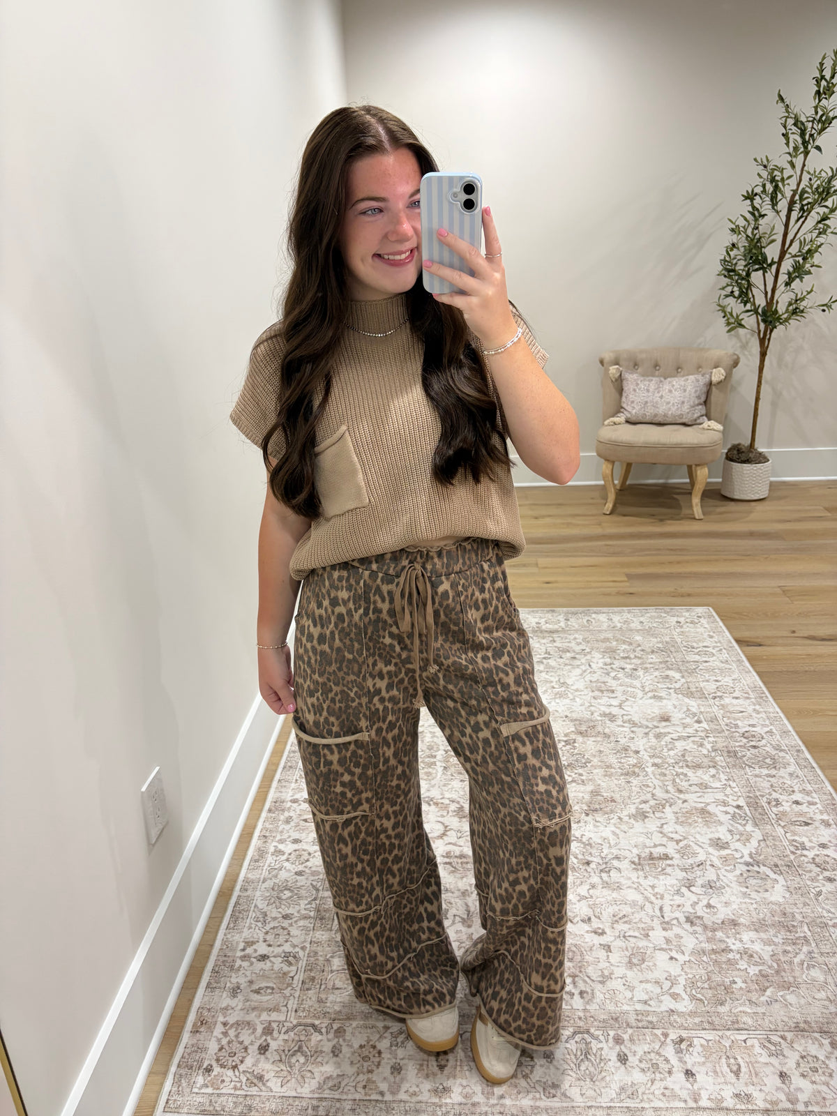 Vintage Leopard Cargo Pants