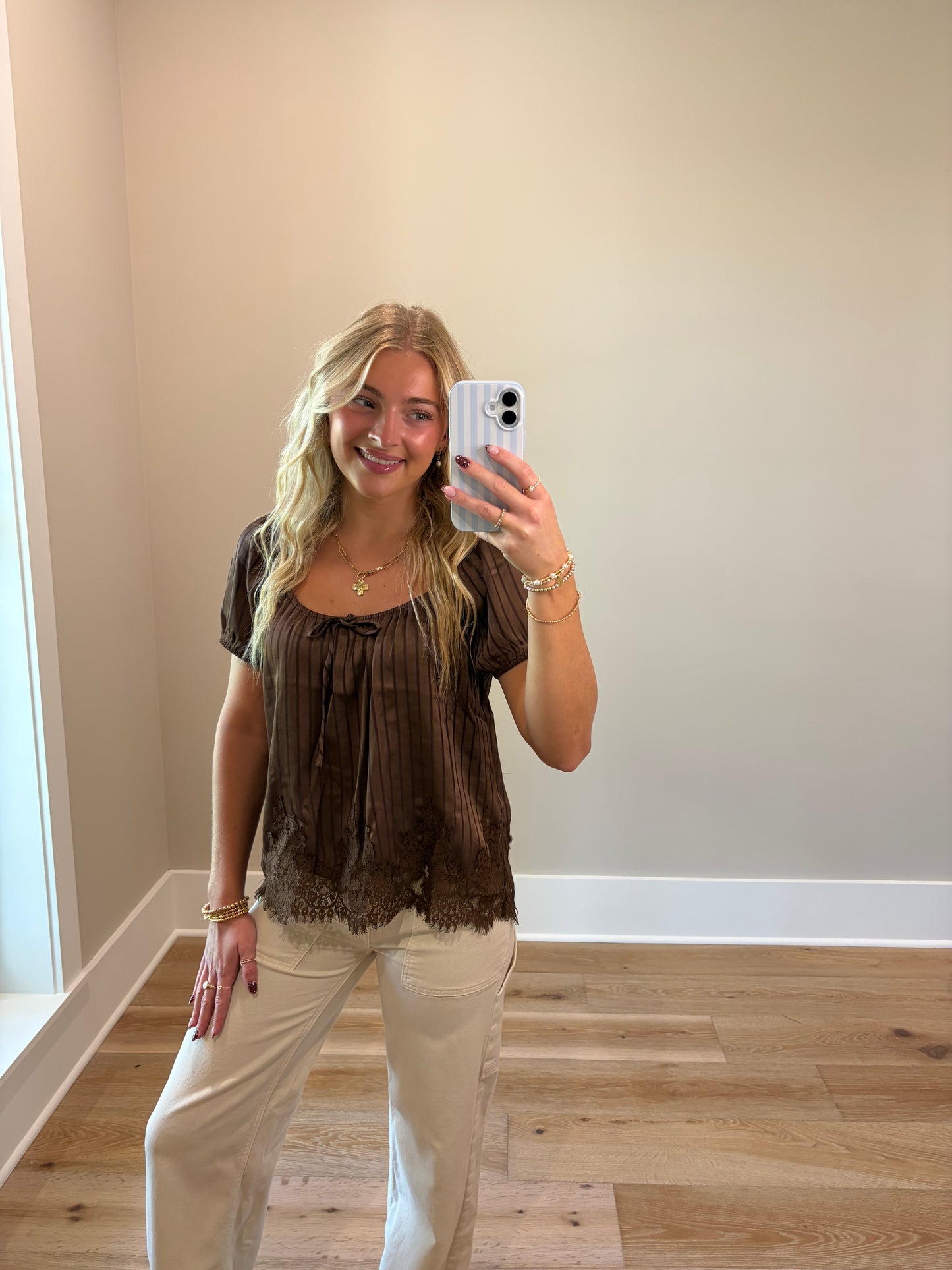 Satin Sweetheart Lace Top