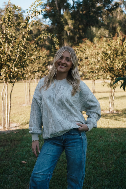 Backroads Camo Crewneck - White Camo