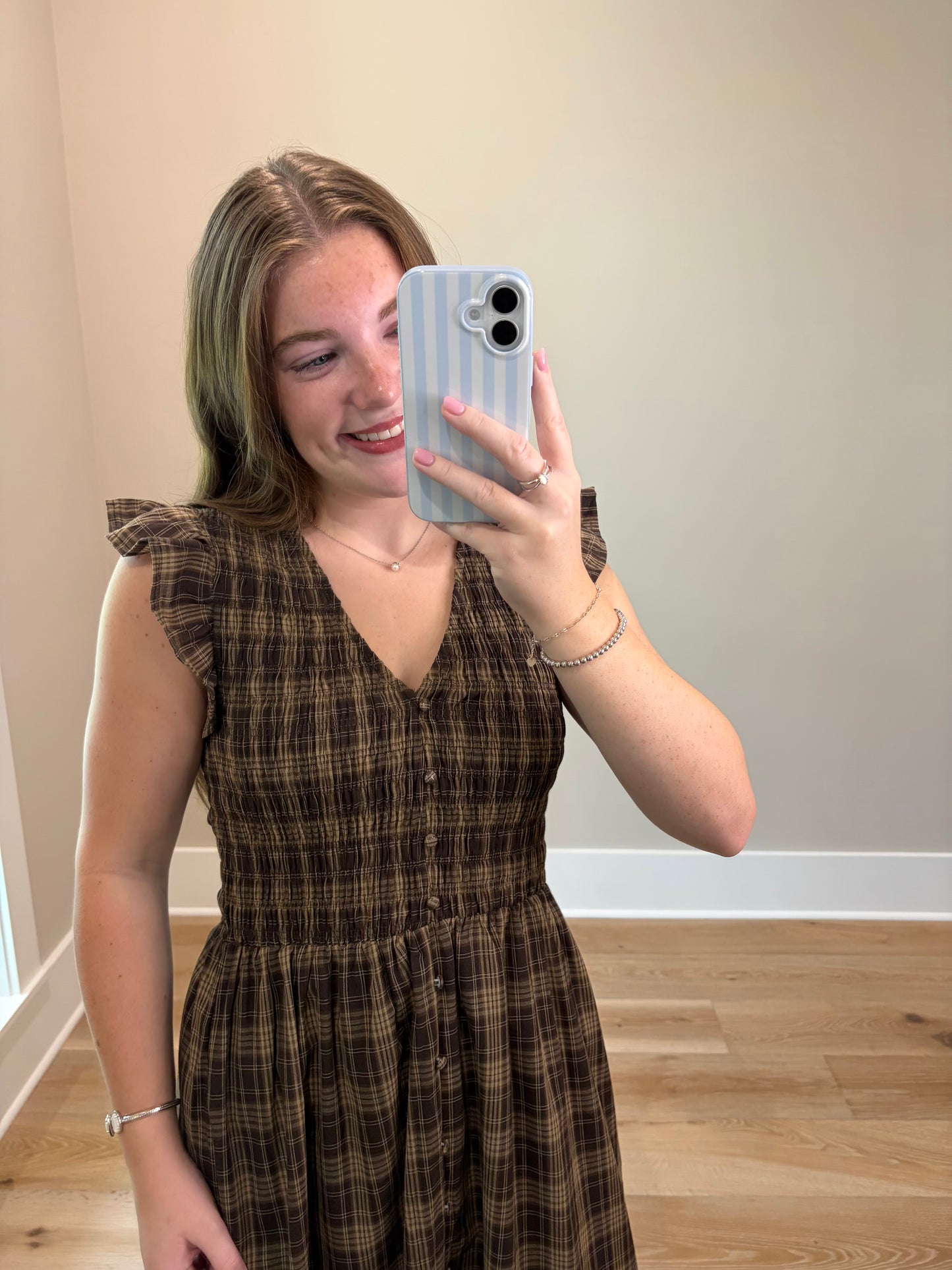 The Autumn Plaid Midi Dress