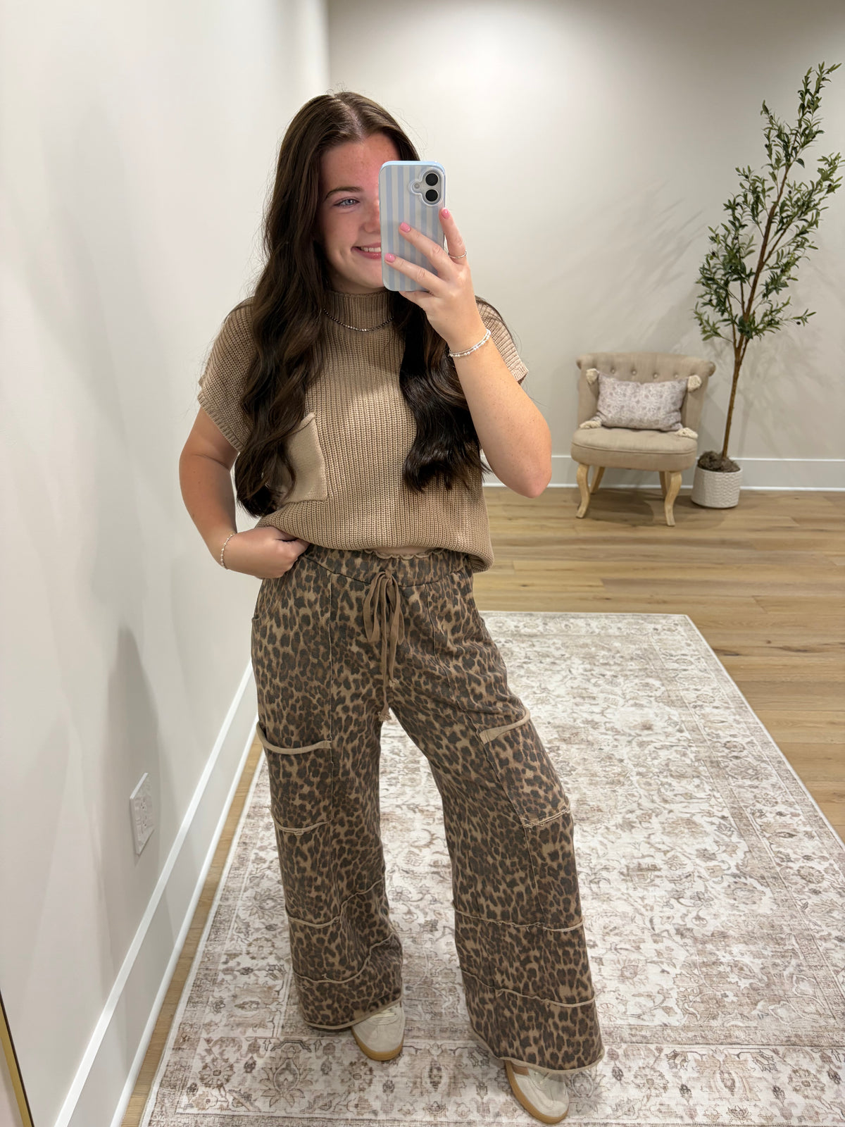 Vintage Leopard Cargo Pants