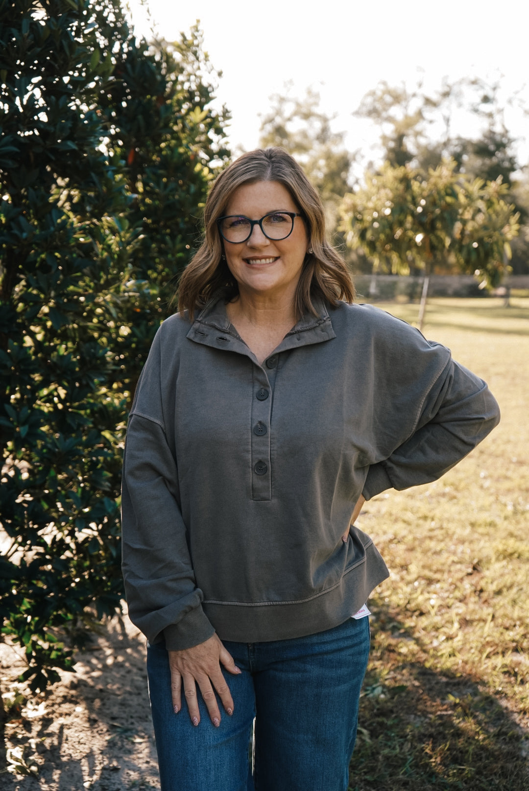 Easy Does It Pullover - Charcoal