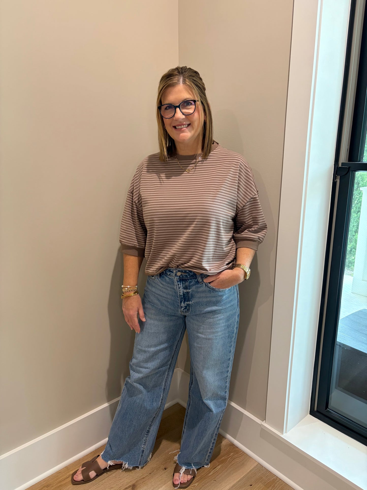 The Mable Wide Leg Jeans - Medium Wash