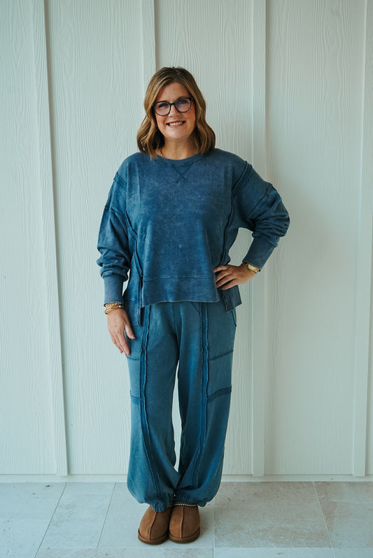 Sunday Blues Jogger Set