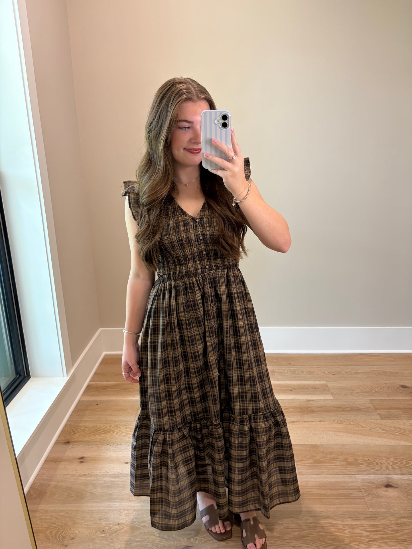The Autumn Plaid Midi Dress