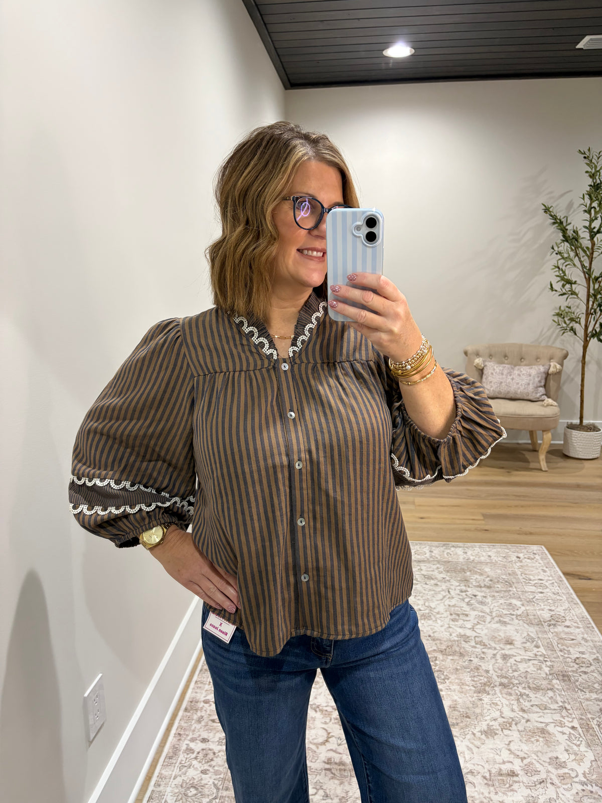 Laced In Stripes Top