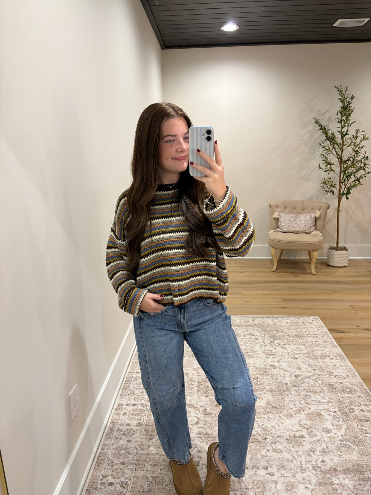 The Everly Knit Sweater - Woodland Multi