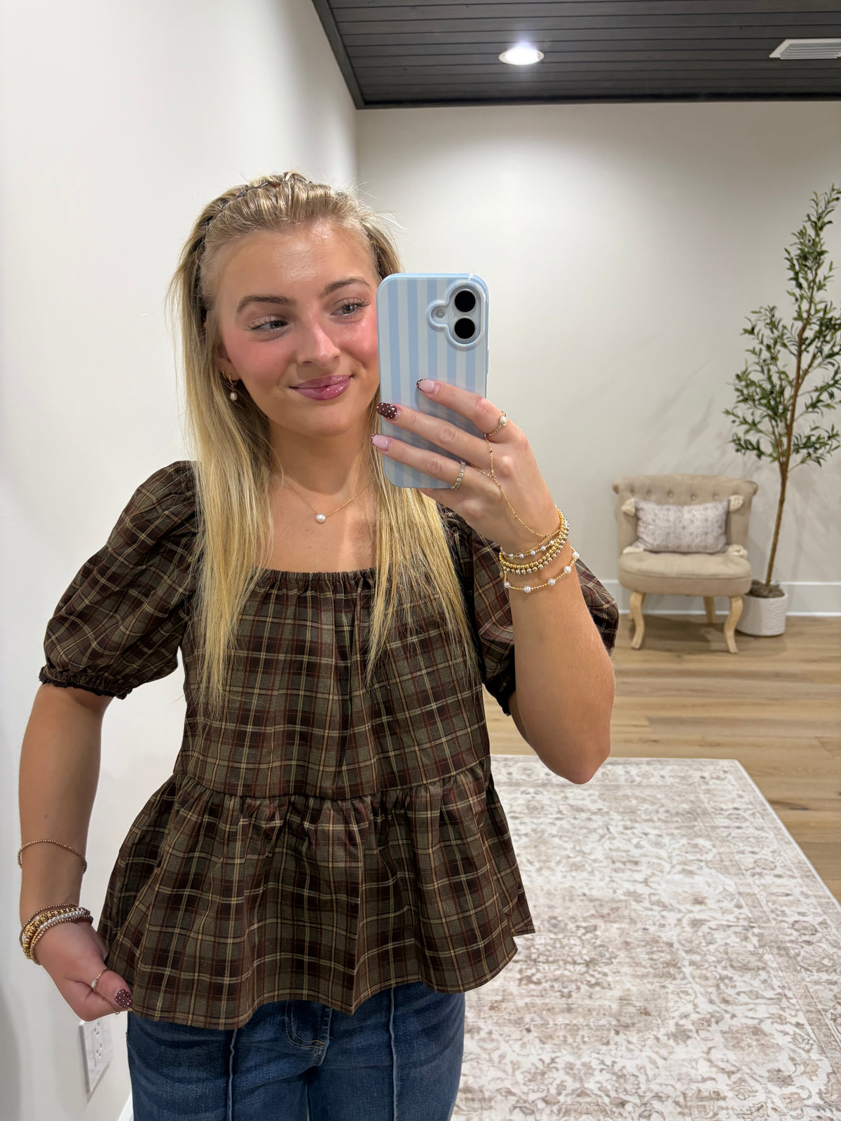 The Annabelle Plaid Top