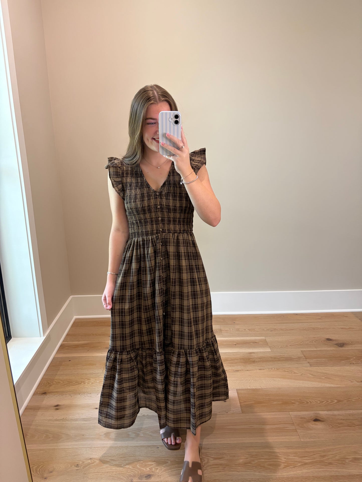 The Autumn Plaid Midi Dress