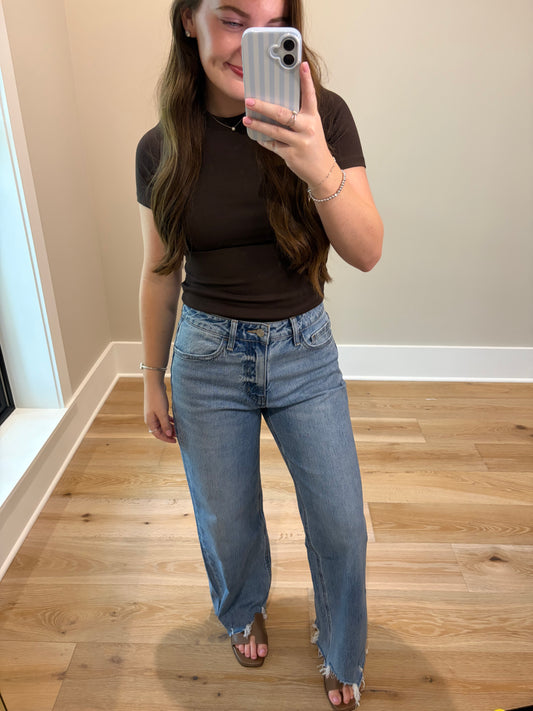 The Mable Wide Leg Jeans - Medium Wash