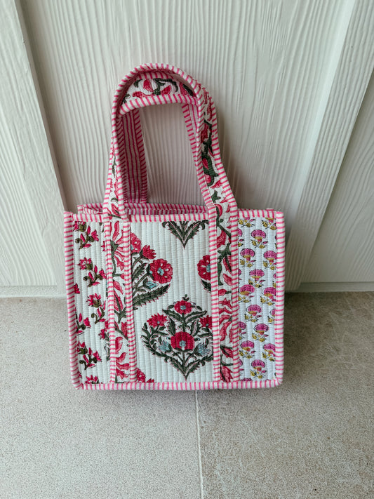 Mini Quilted Tote Bag - Rosalie