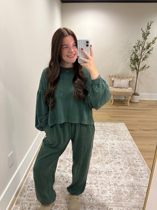 The Everwood Lounge Set - Washed Jade