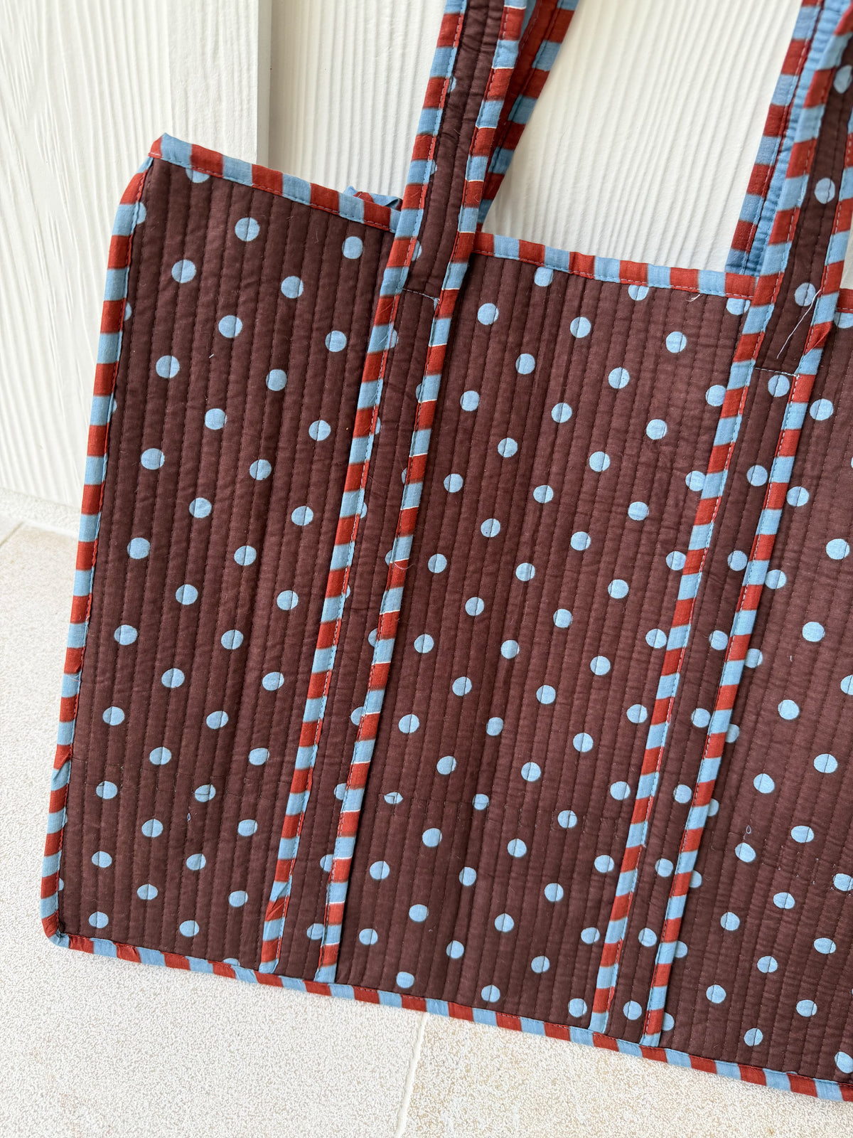 Large Quilted Tote Bag - Dottie