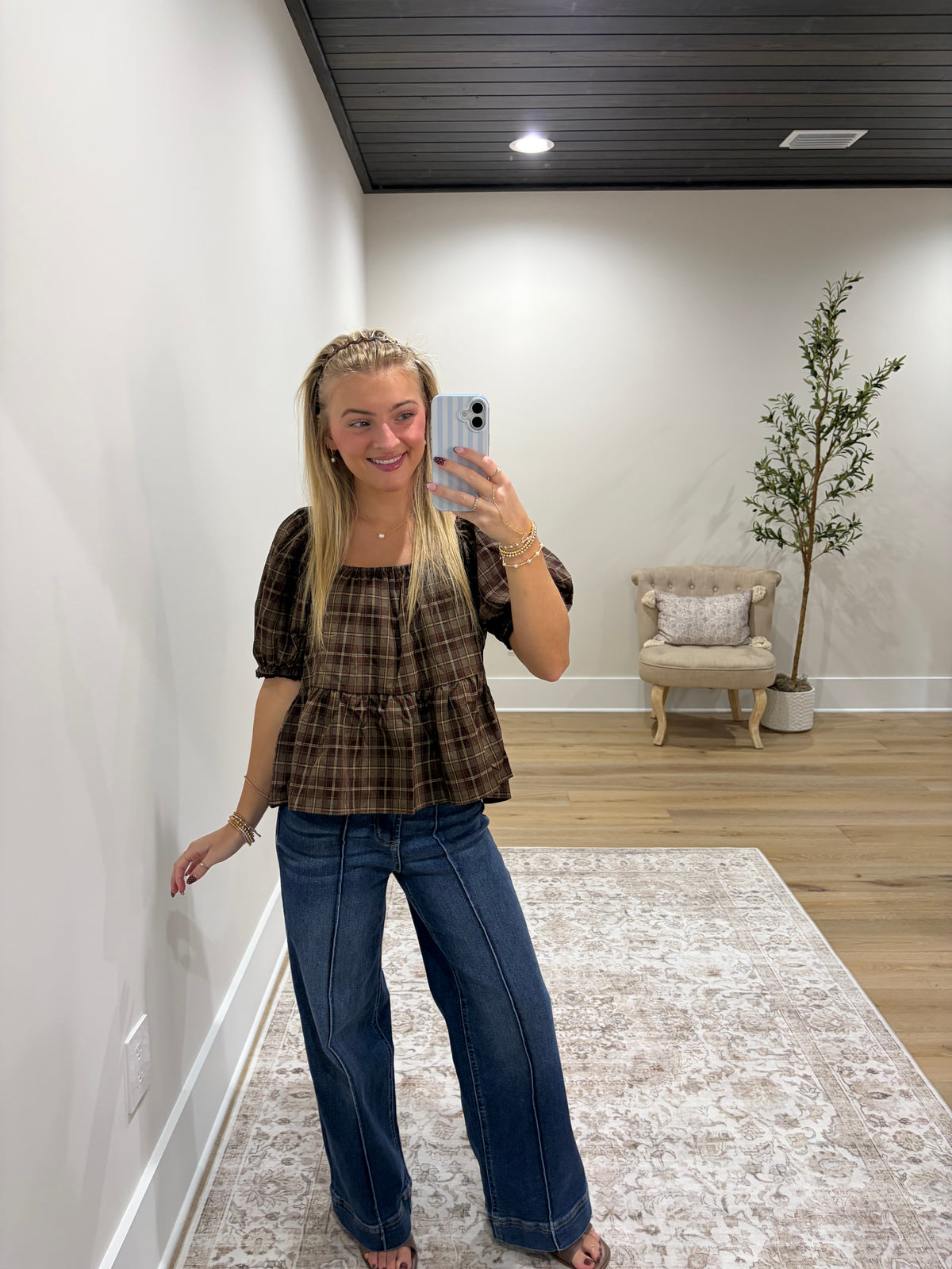 The Annabelle Plaid Top