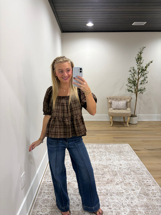 The Annabelle Plaid Top