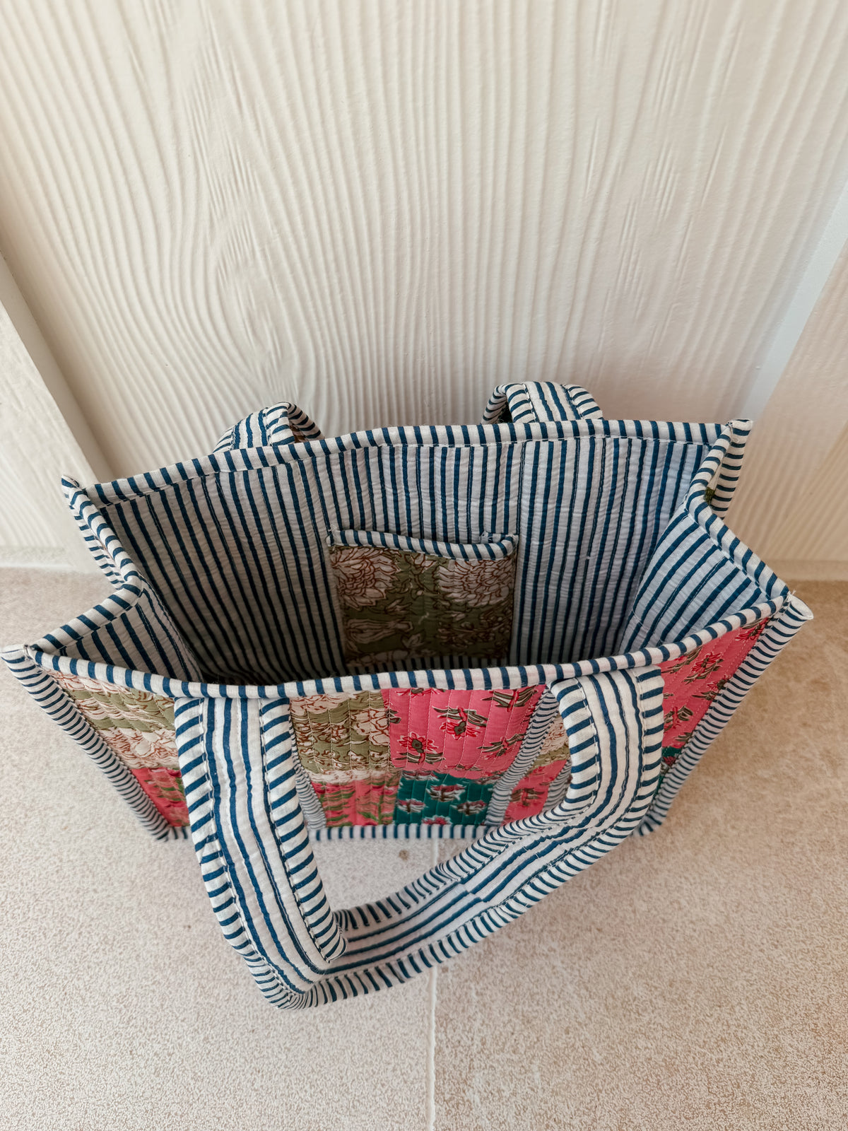 Mini Quilted Tote Bag - Garden Party