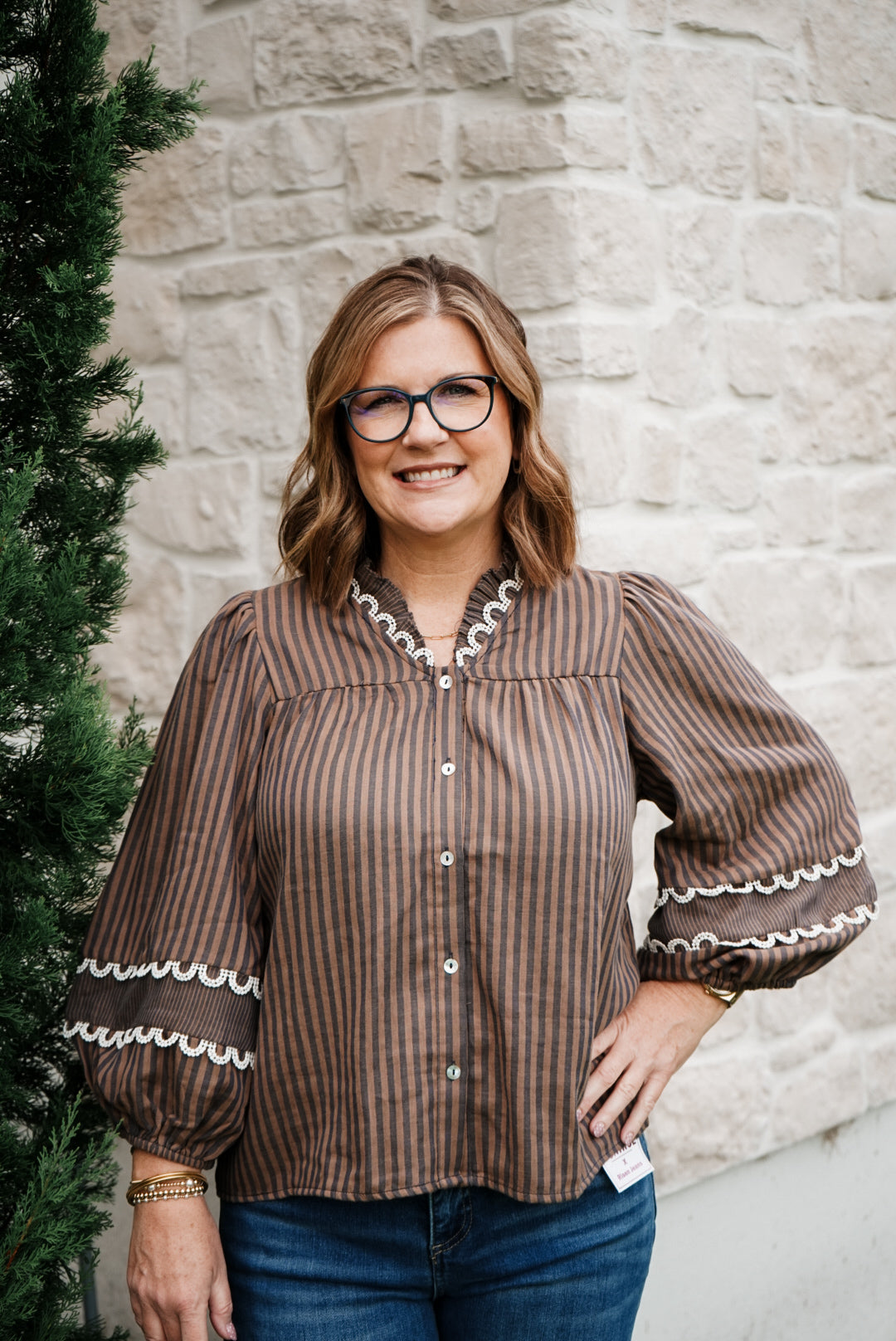 Laced In Stripes Top