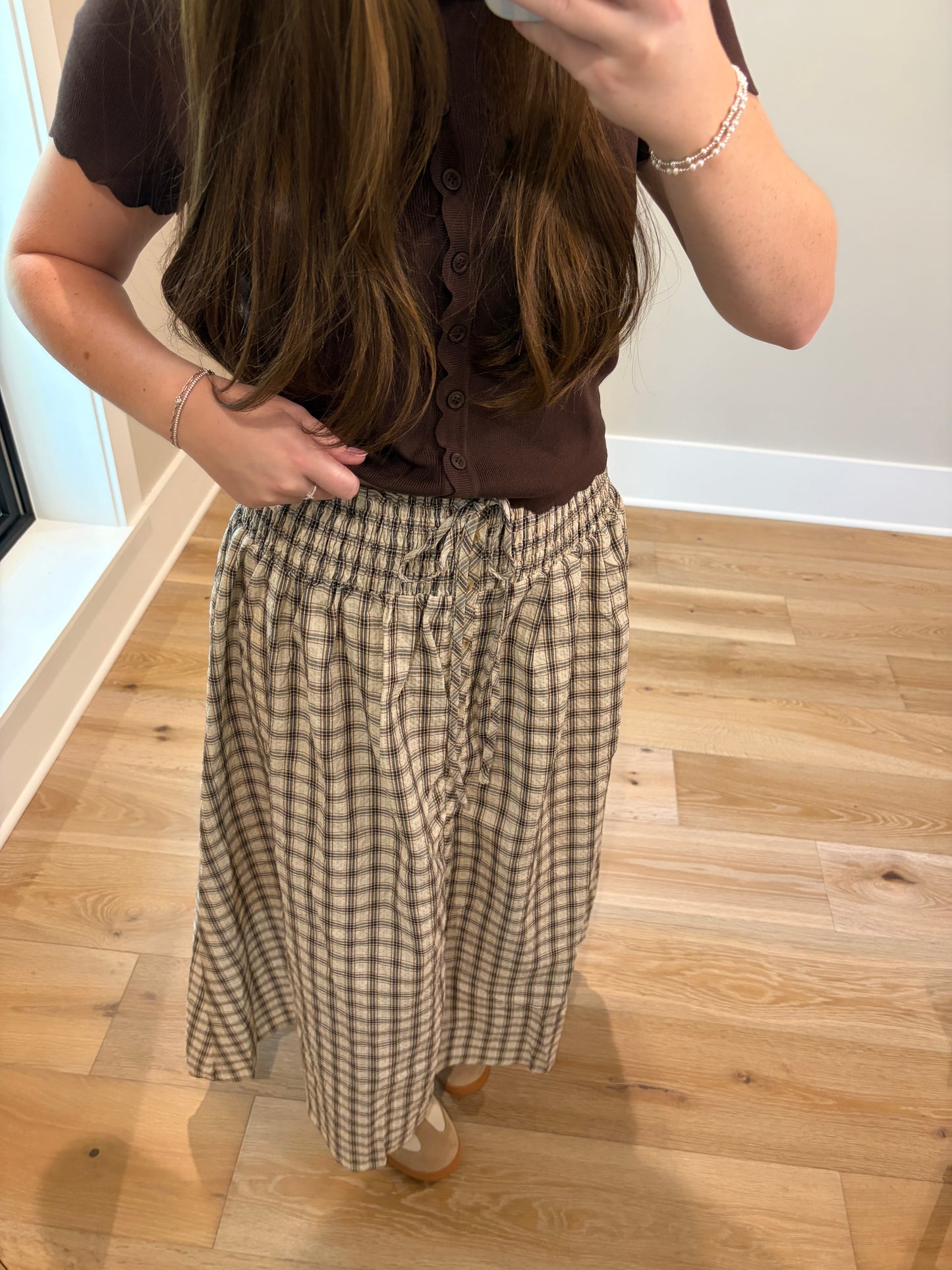 The Millie Plaid Midi Skirt