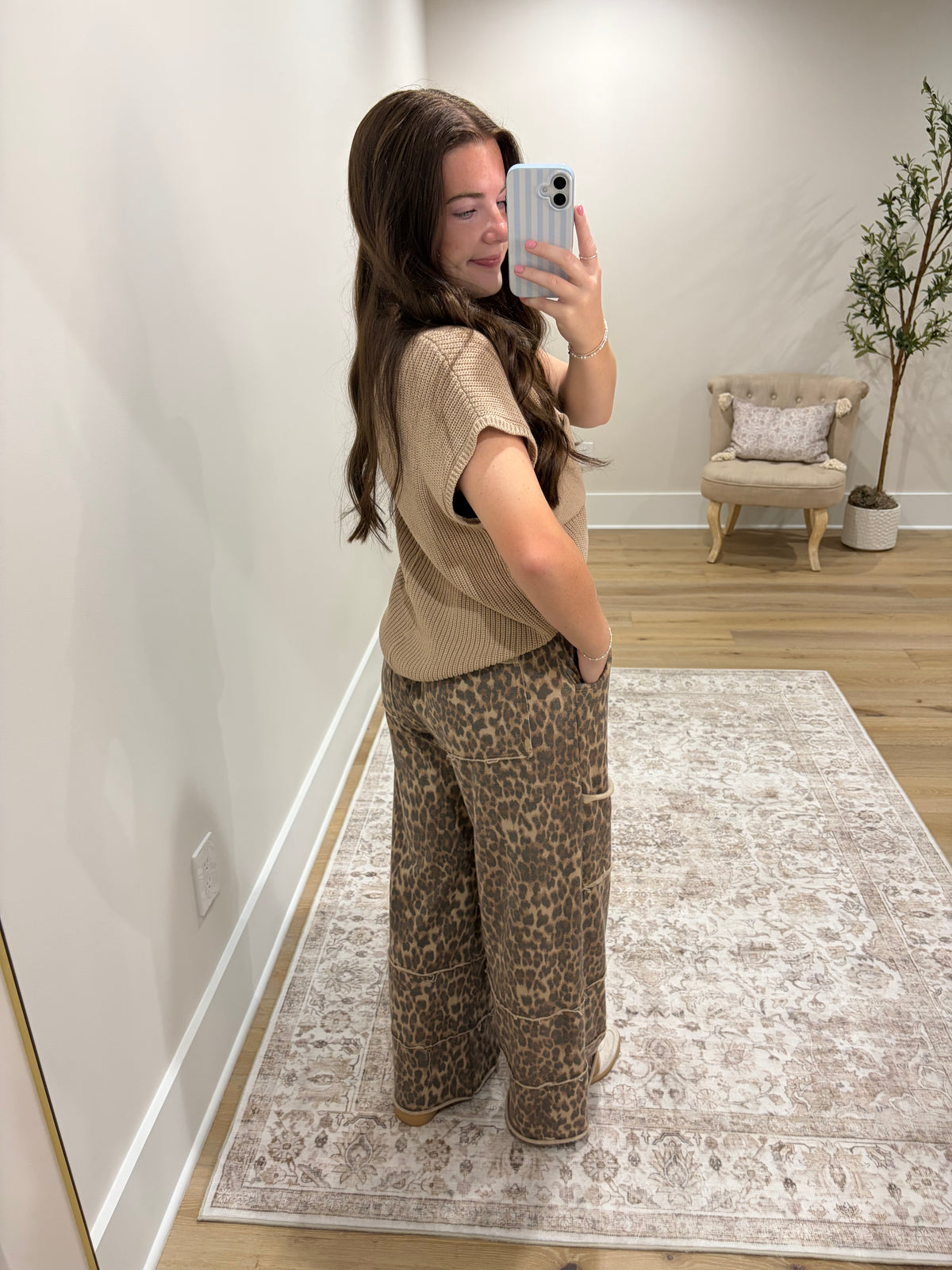 Vintage Leopard Cargo Pants