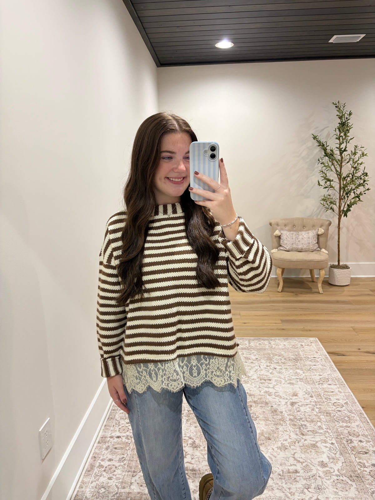 Brown Sugar & Lace Sweater