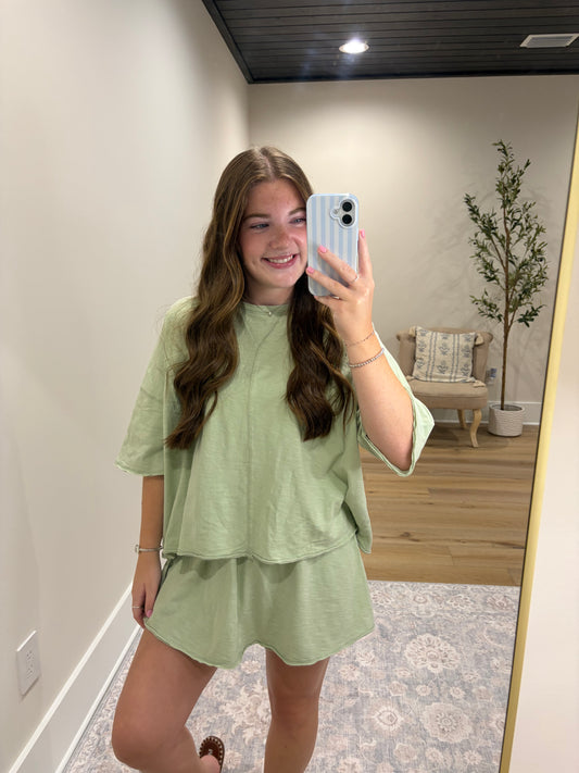 Emery Skort Set - Sage Green