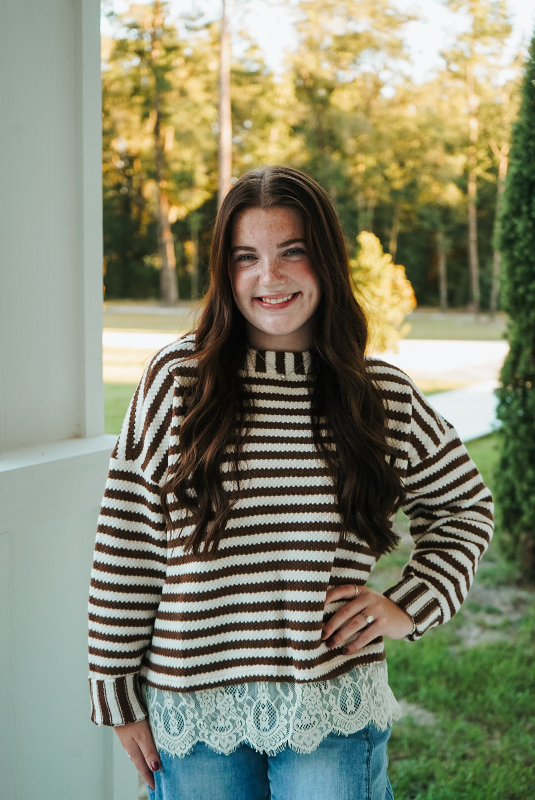Brown Sugar & Lace Sweater