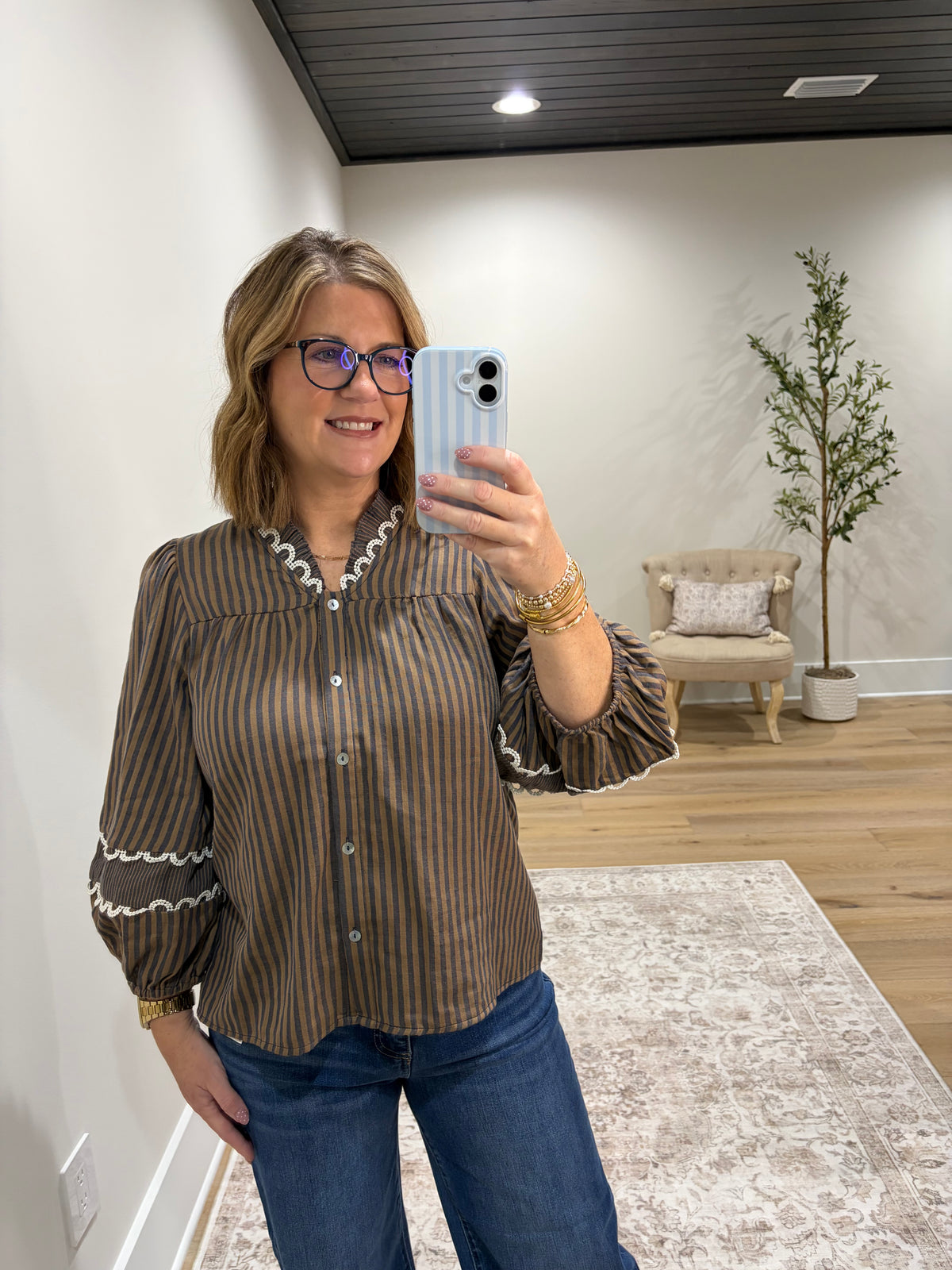 Laced In Stripes Top
