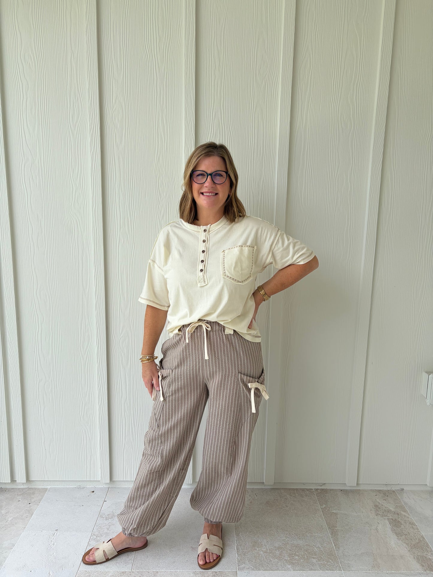 The Rowan Ivory Henley Top