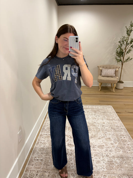 The Blake Wide Leg Jeans - Dark Wash