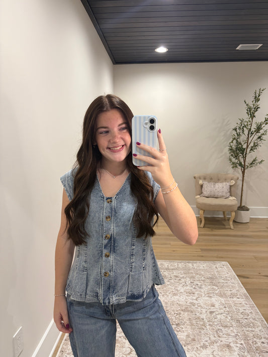 The Callie Denim Top