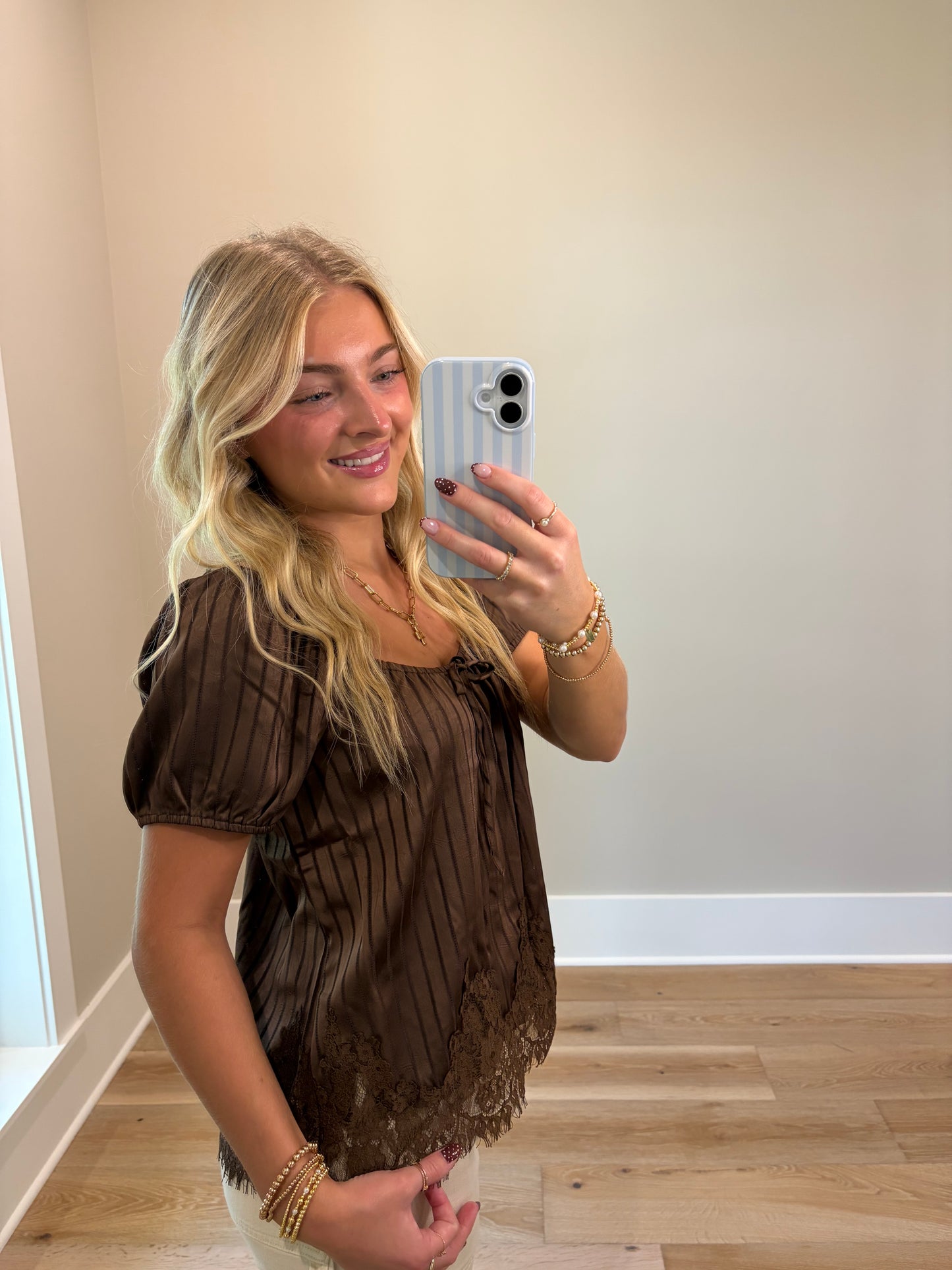 Satin Sweetheart Lace Top