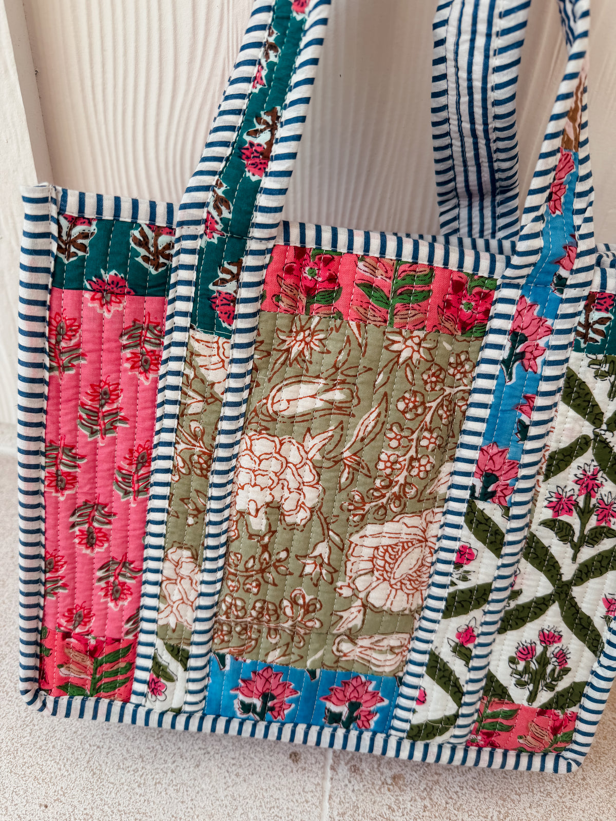 Mini Quilted Tote Bag - Garden Party