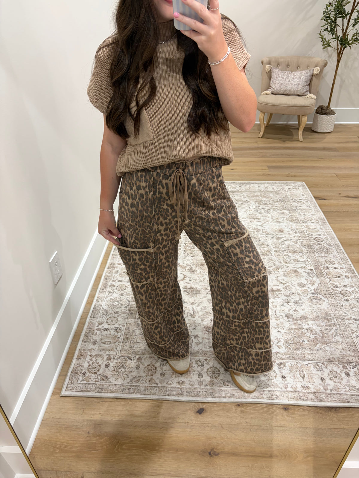 Vintage Leopard Cargo Pants