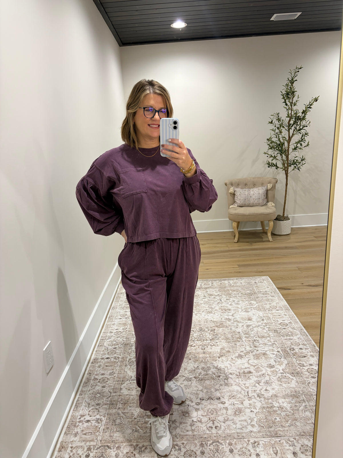 The Everwood Lounge Set - Dark Cherry