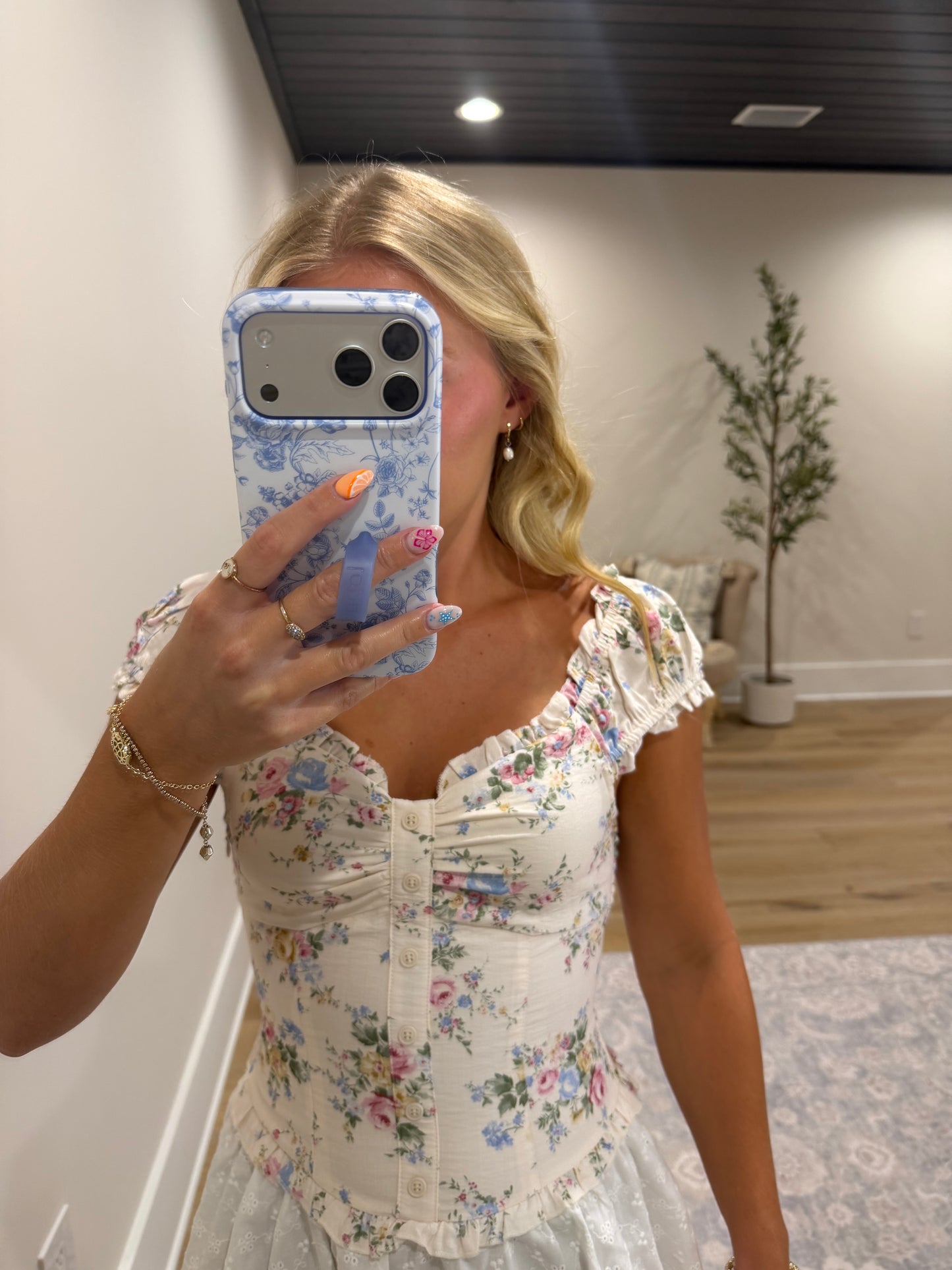 Eyelet Bloom Mini Dress