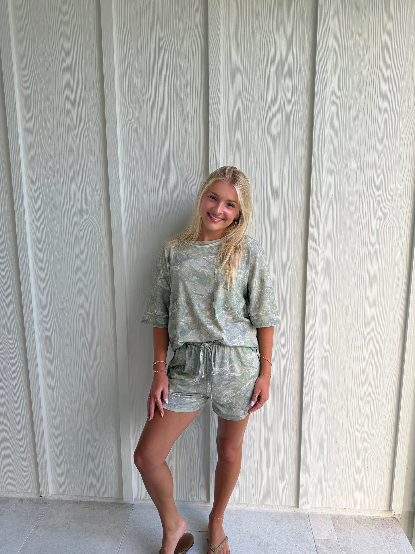 Oak & Olive Camo Two-Piece Set