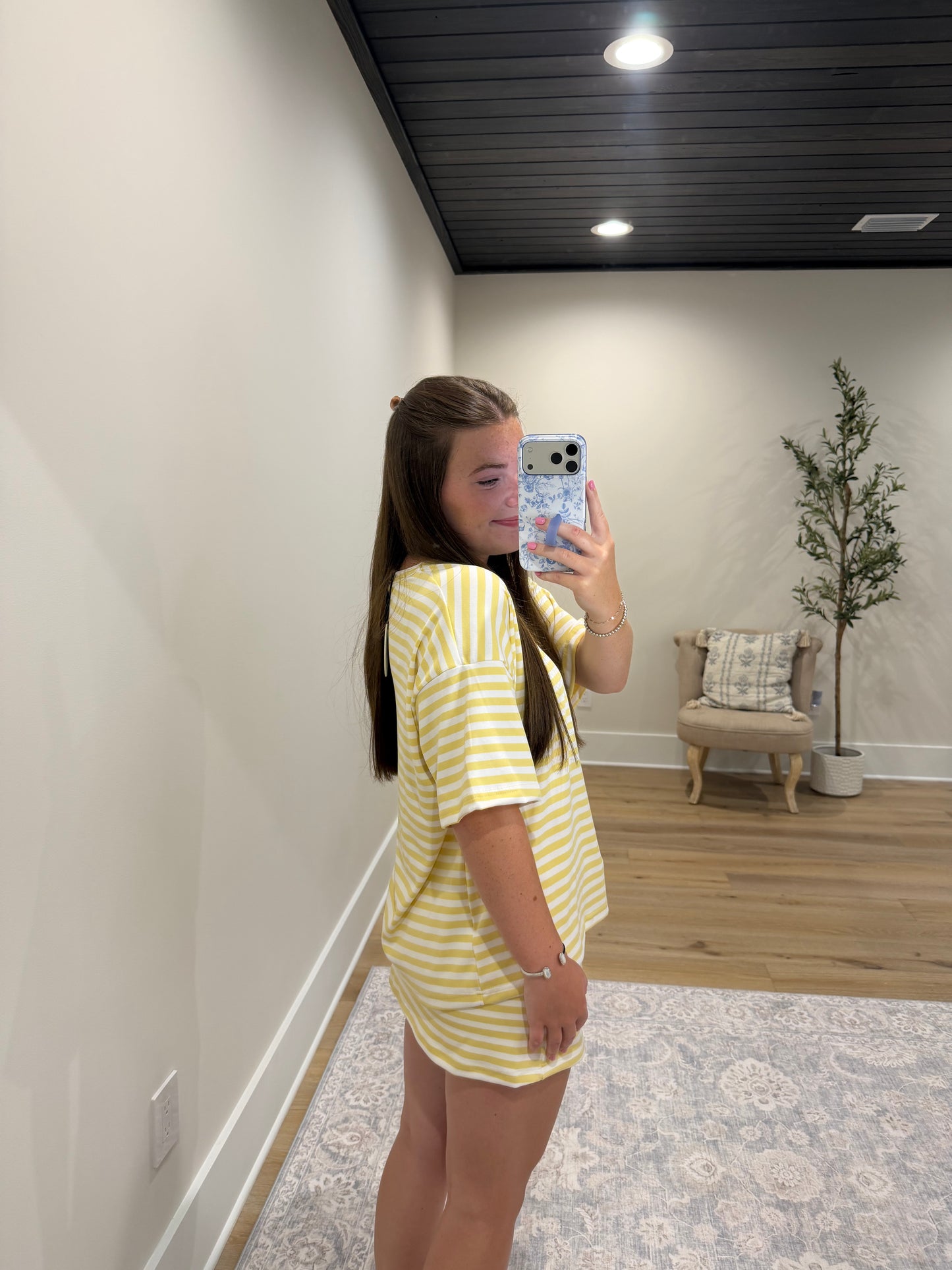 The Maisie Skort Set - Butter Yellow/White